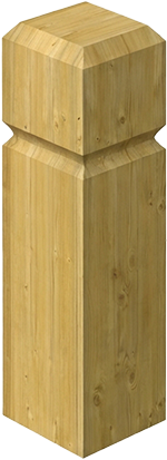 Lantern top wood fence post