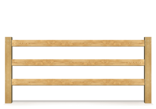 Post & Board wood fence