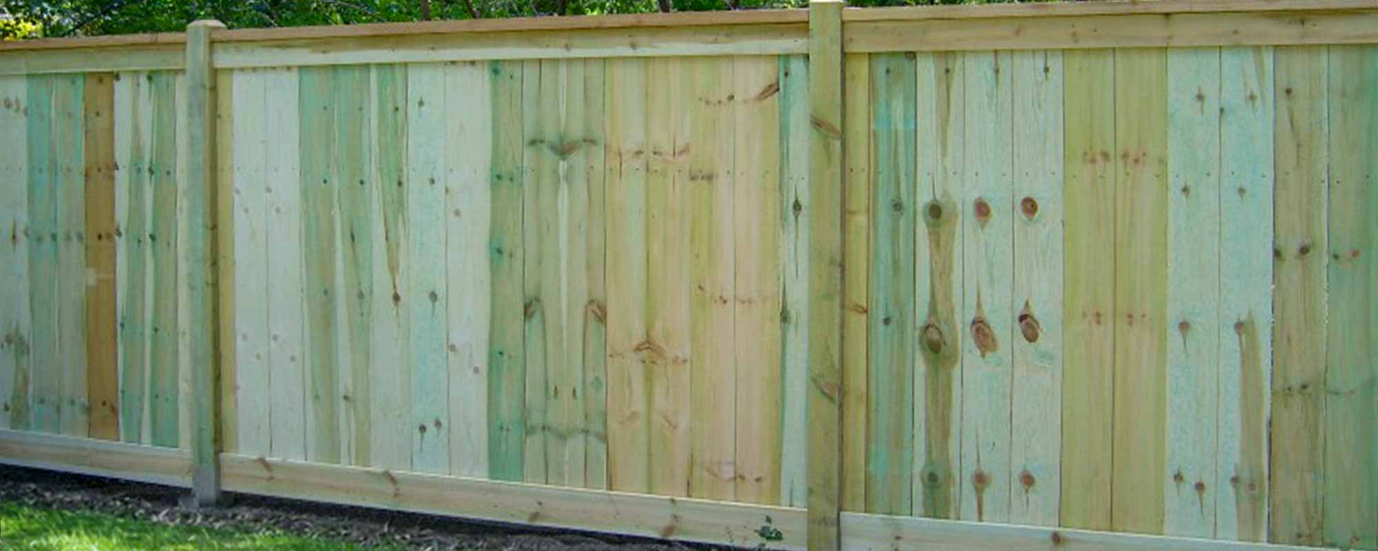 Wood fence installed